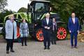 Petra Bentkämper (Präsidentin des dlv), Bundesvorsitzende der Katholischen Landvolkbewegung Nicole Podlinski, Bundespräsident Frank-Walter Steinmeier, Pastorin Ricarda Rabe vom Evangelischen Dienst auf dem Lande, DBV-Präsident Joachim Rukwied